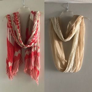 2 Scarfs for $18- Express and Nordstrom